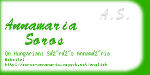 annamaria soros business card